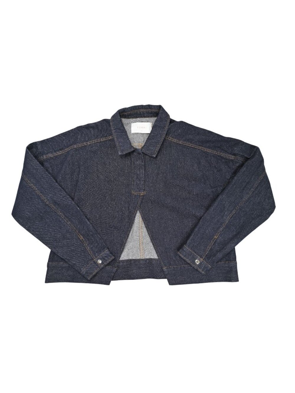 Meshki Olandria Oversized Jacket Top in Washed Indigo Blue